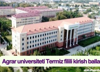 Agrar universiteti Termiz filili kirish ballari