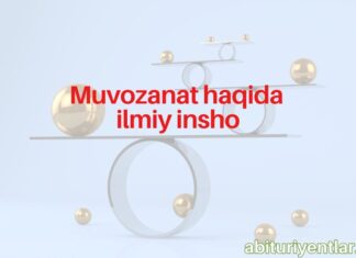 Muvozanat haqida ilmiy insho
