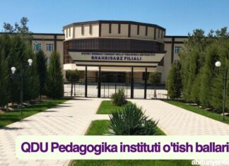 QDU Pedagogika instituti o'tish ballari