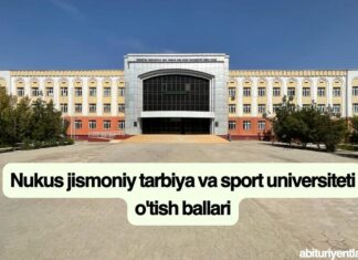 Nukus jismoniy tarbiya va sport universiteti o'tish ballari