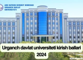 Urganch davlat universiteti kirish ballari 2024